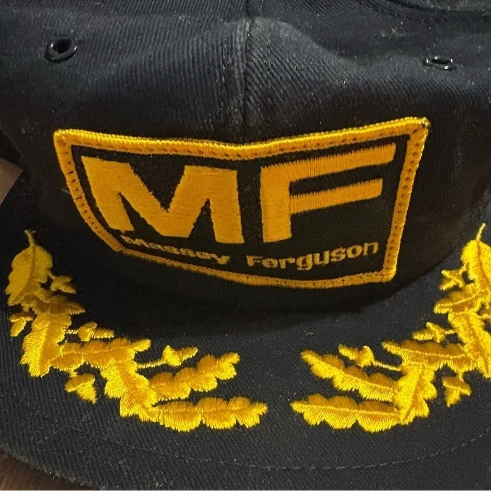 Vintage Massey Ferguson Tractor Patch Black Snapback Hat K Product USA Mesh Cap